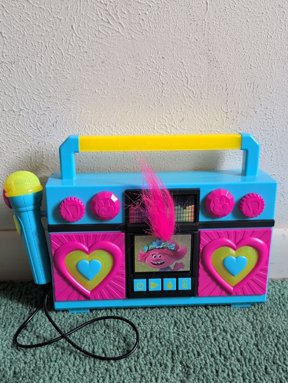 Dreamworks Trolls Blue and Pink Boombox Karaoke Toy